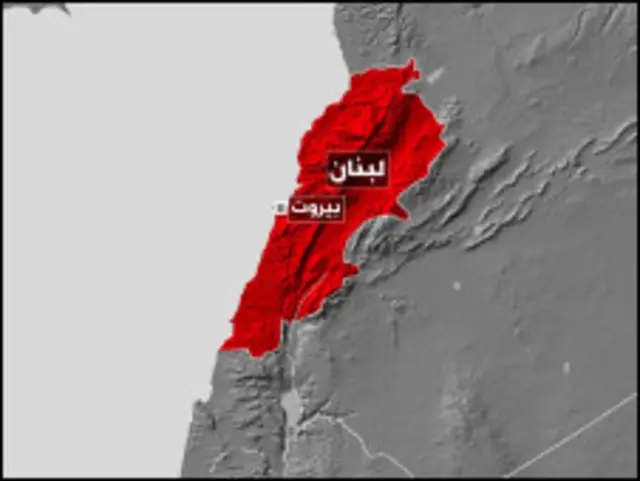 خريطة لبنان