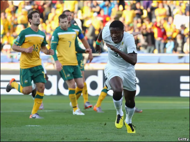 أسامواه جيان بعد إحراز الهدف