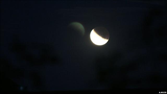 Eclipse lunar en Spanish Fork, Utah, Estados Unidos.