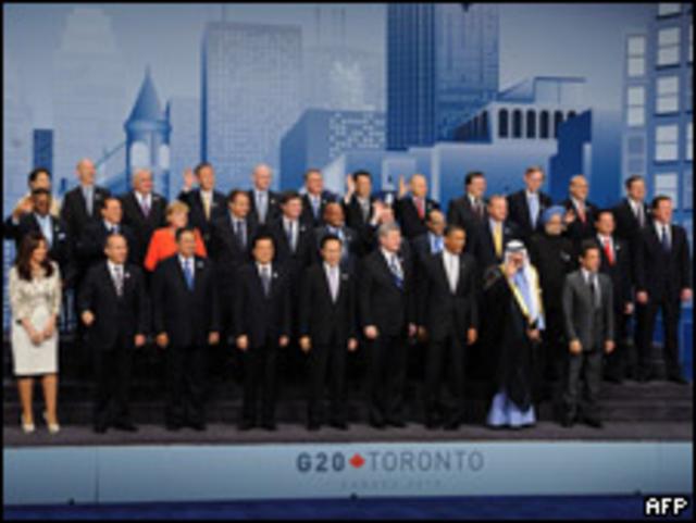 Líderes del G20 en Toronto.