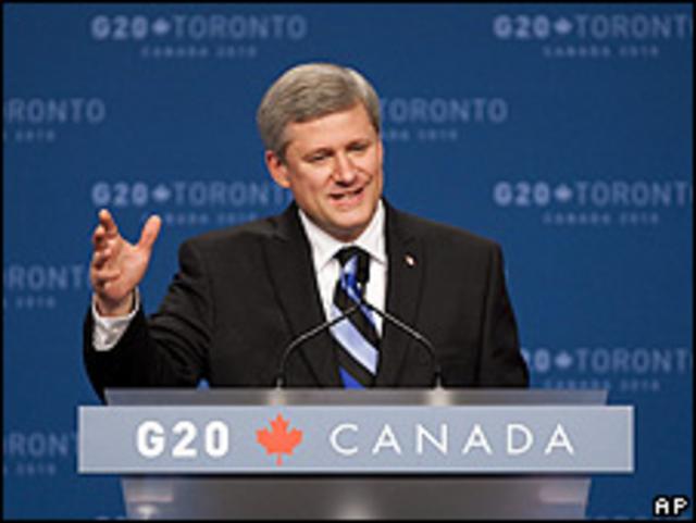 Stephen Harper, primer ministro de Canadá.