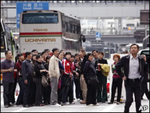 中国游客在日本