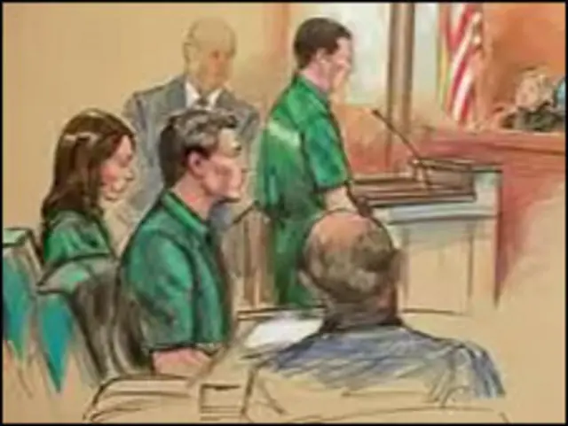 Скетч из зала суда в Вирджинии