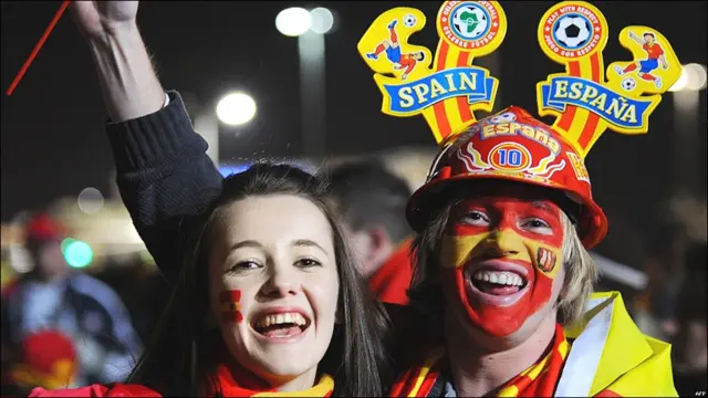 Футбольные болельщики в красках