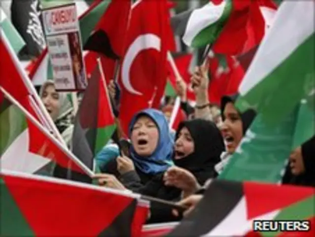 Người biểu tình Thổ Nhĩ Kỳ phản đối Israel