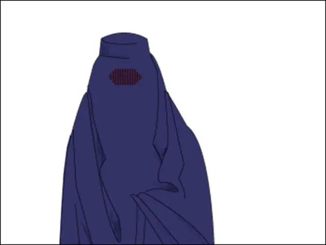 برقع، که بیشتر در میان زنان افغان رایج است همه صورت و بدن را می پوشاند.