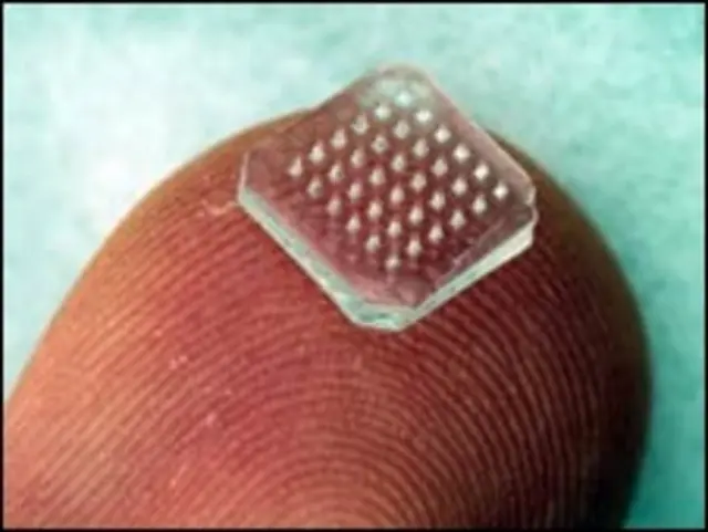 Parche de agujas micrométricas (Foto: Jeong-Woo Lee)