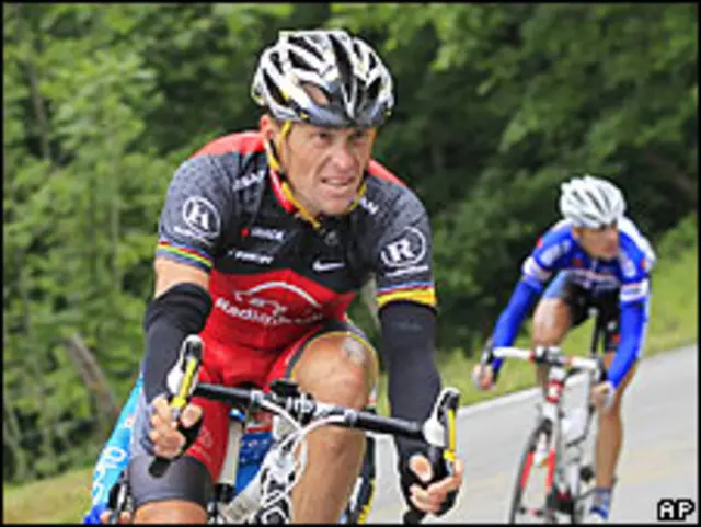 Lance Armstrong, en la penúltima etapa del Tour de Francia 2010.