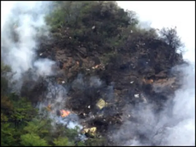 محل سقوط هواپیما