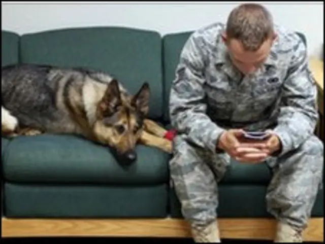 Gina tampak gelisah dan ketakutan sepulang dari Irak