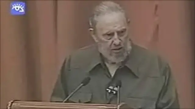 Castro berpidato di parlemen Kuba 7 Agustus 2010