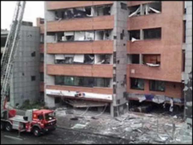 صحنه انفجار در بوگوتا