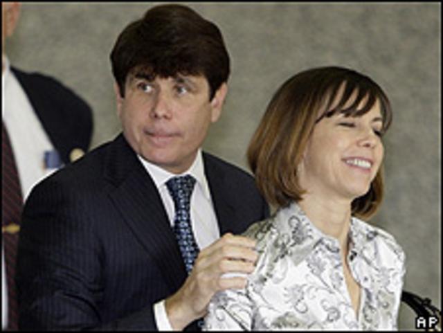 Rod Blagojevich y su esposa