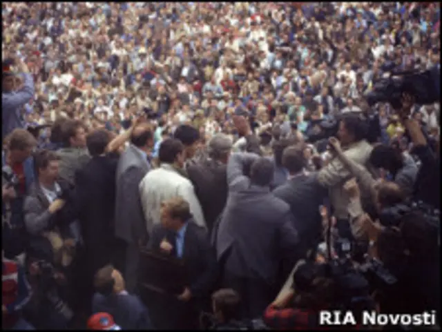 Защитники Белого дома в августе 1991 года