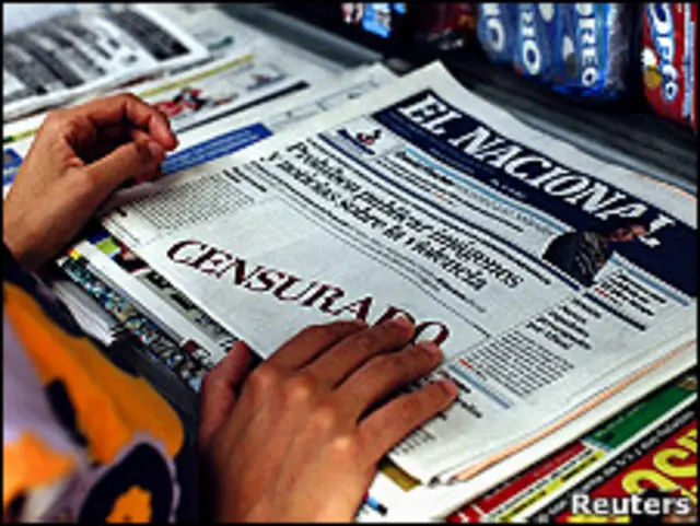 Portada del diario venezolano "El Nacional" (foto de archivo)