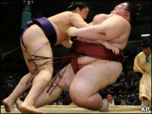 Сумоисты на татами