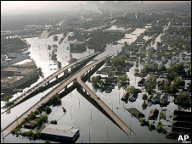Nueva Orleans después del paso de Katrina.