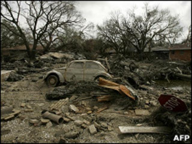 Imagen de archivo de los daños de Katrina.