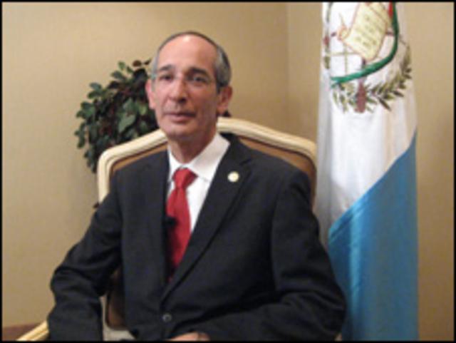El presidente de Guatemala Álvaro Colom
