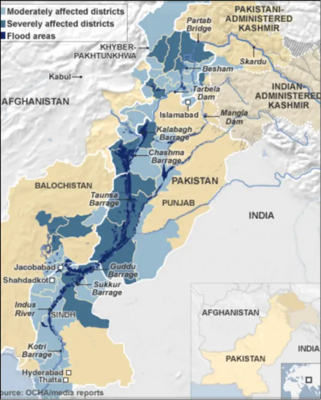 peta banjir pakistan