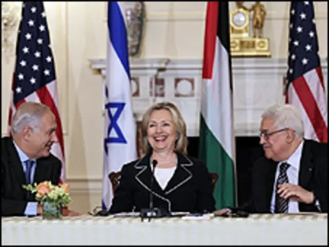 Netanyahu, Clinton, Abbas