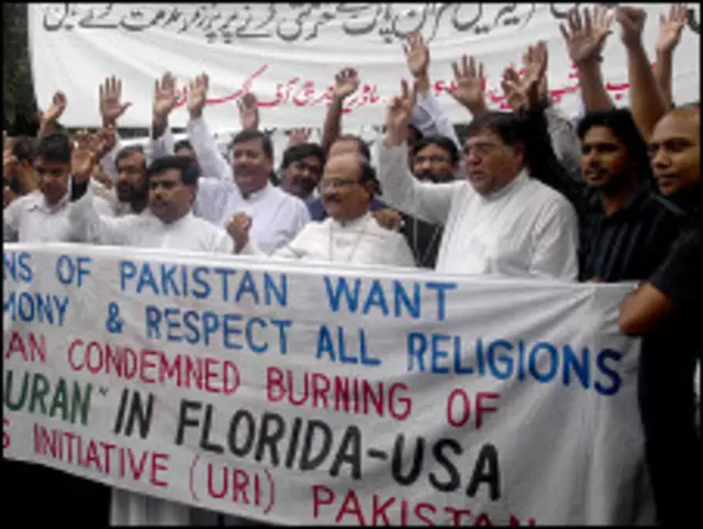 مسيحيون في باكستان شاركو في مسيرات الاحتجاج