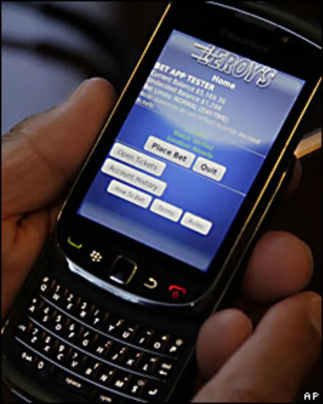 Un teléfono Blackberry