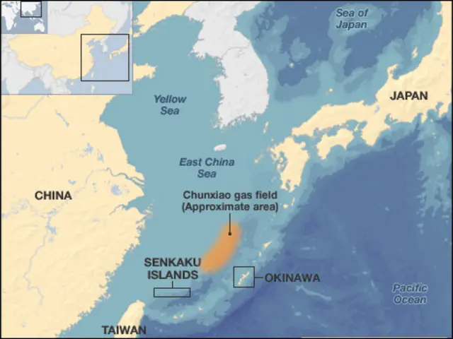 peta lokasi kawasan sengketa Jepang-Cina