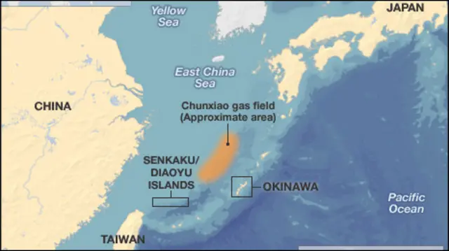 Wilayah yang menjadi awal ketegangan Jepang dan Cina adalah wilayah yang diperebutkan tiga negara karena kaya kandungan minyak dan gas bumi.