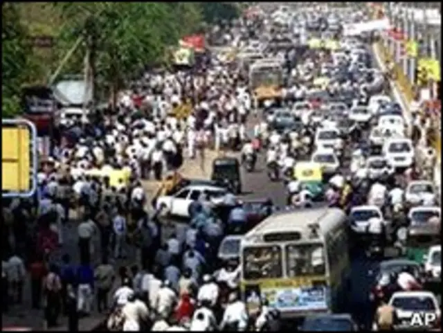 Calle en Nueva Delhi, India