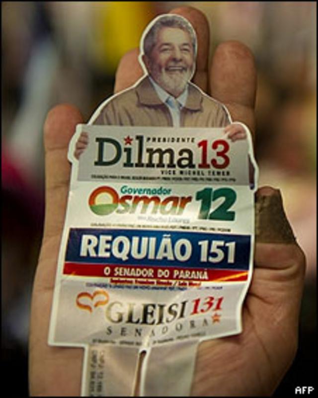 Lula en un volante de promoción electoral