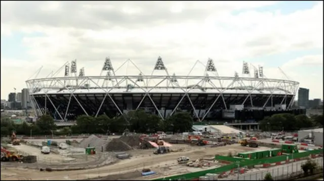 Stadium Olimpiade sedang dibangun