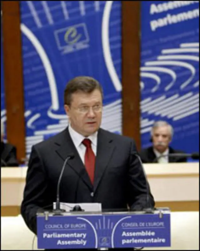 Віктор Янукович у ПАРЄ. Фото УНІАН