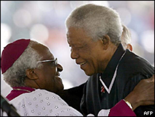 Desmond Tutu y Nelson Mandela