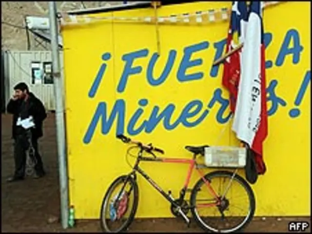 Periodista en el campamento Esperanza