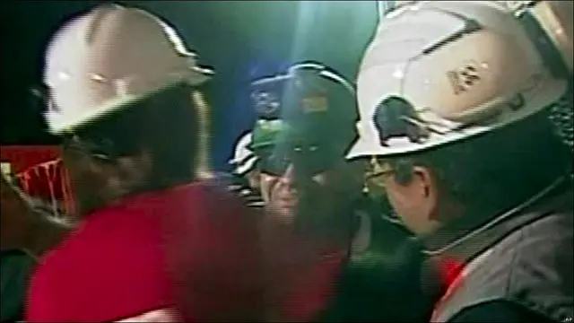 José Ojeda, séptimo minero rescatado. 