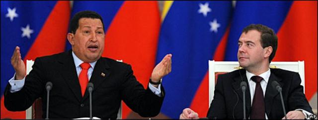 Chávez y Medvédev