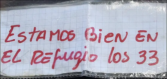 Chile: registran derechos de autor sobre la frase "estamos bien los 33" -  BBC News Mundo