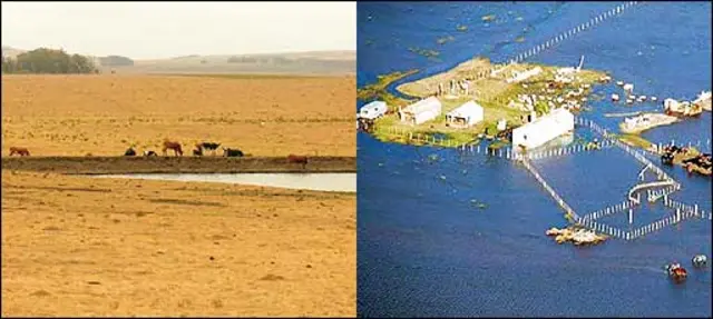 Sequías e inundaciones en Uruguay. Foto: gentileza del Ministerio de Ganadería, Agricultura y Pesca del Uruguay 
