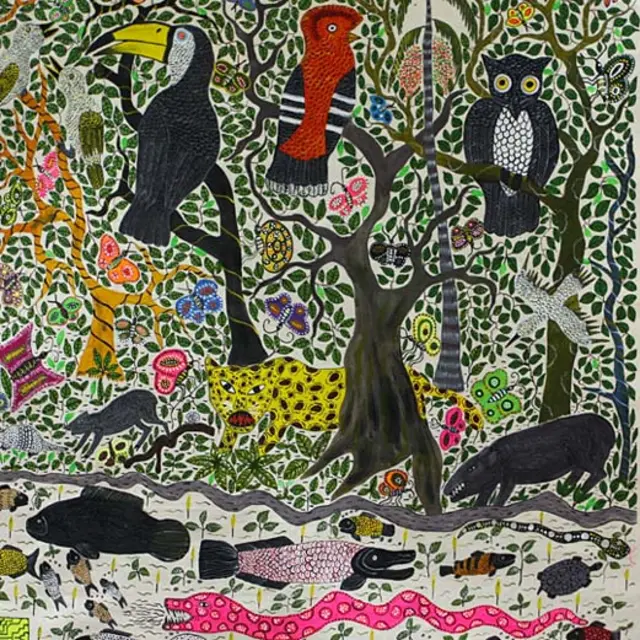 Pintura de Brus Rubio. Foto: Javier Lizarzaburu