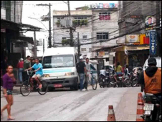 Calle de la Rocinha, favela de Río de Janeiro