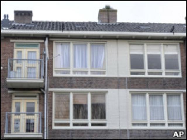 Жилой дом в Амстердаме, где проведены аресты