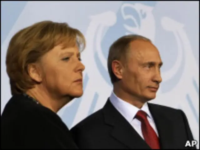 Владимир Путин и Ангела Меркель