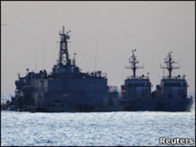Американские и южнокорейские корабли
