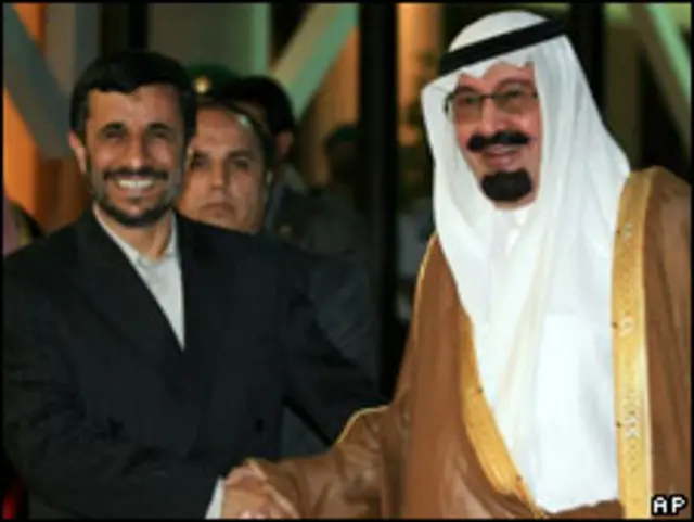 Presiden Iran Ahmadinejad dan Raja Saudi Abdullah, 2007