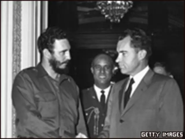 Fidel Castro y Richard Nixon