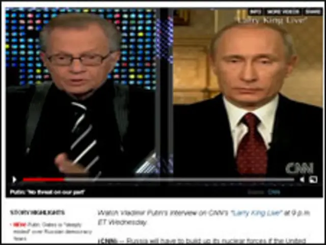 Интервью Путина Ларри Кингу