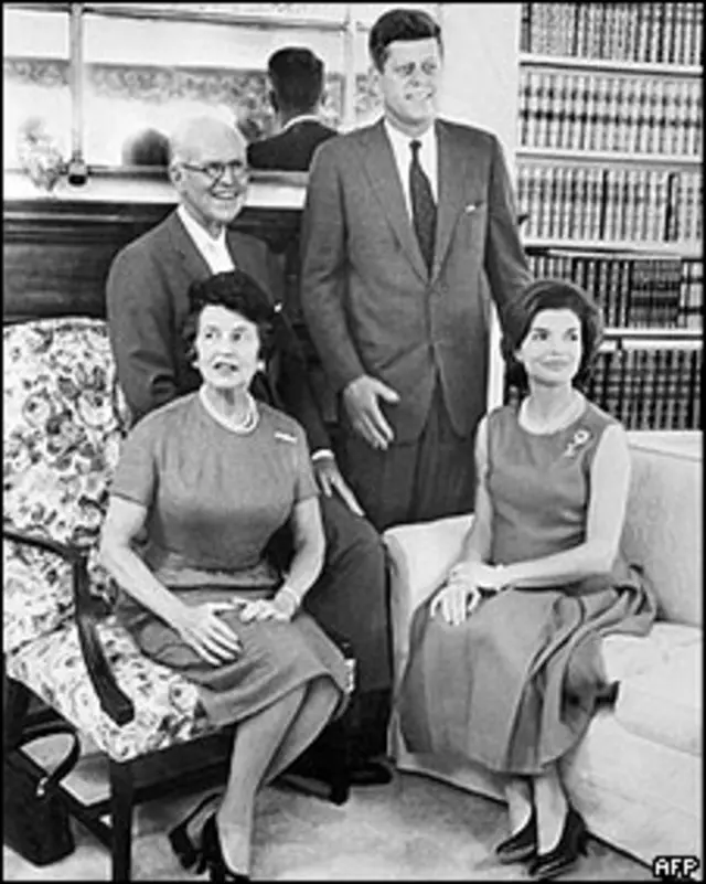 John F. Kennedy, esposa y padres