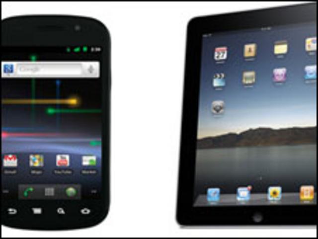 Un Nexus S y un iPad