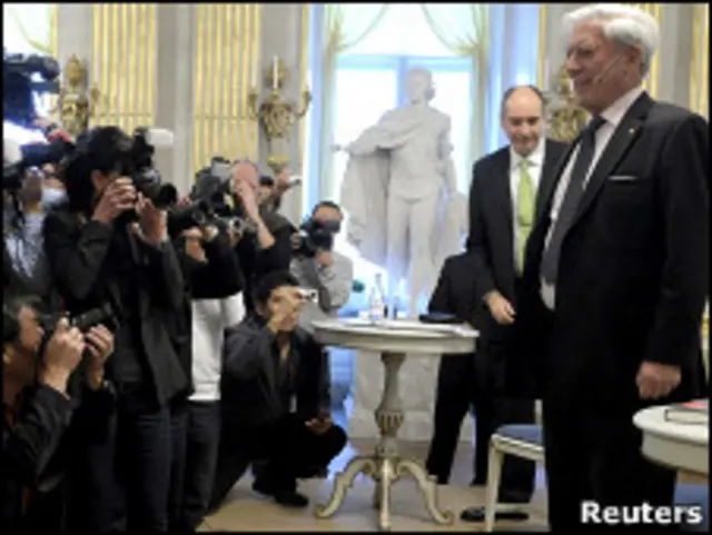 Mario Vargas Llosa en Estocolmo, Suecia